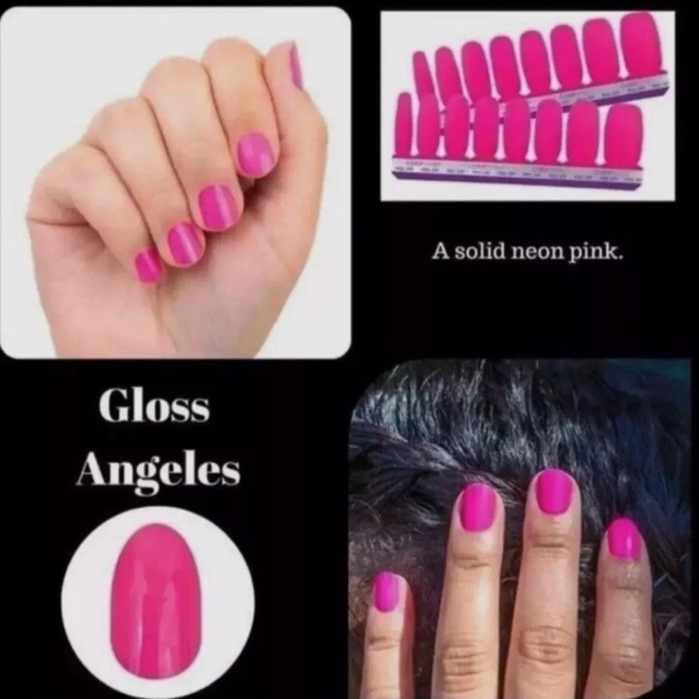 Color Street Gloss Angeles Neon Pink Nail Wraps. Sealed
